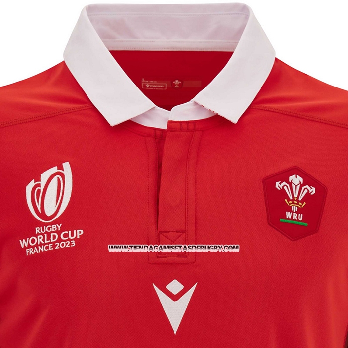 Camiseta Gales Rugby 2023 World Cup Local